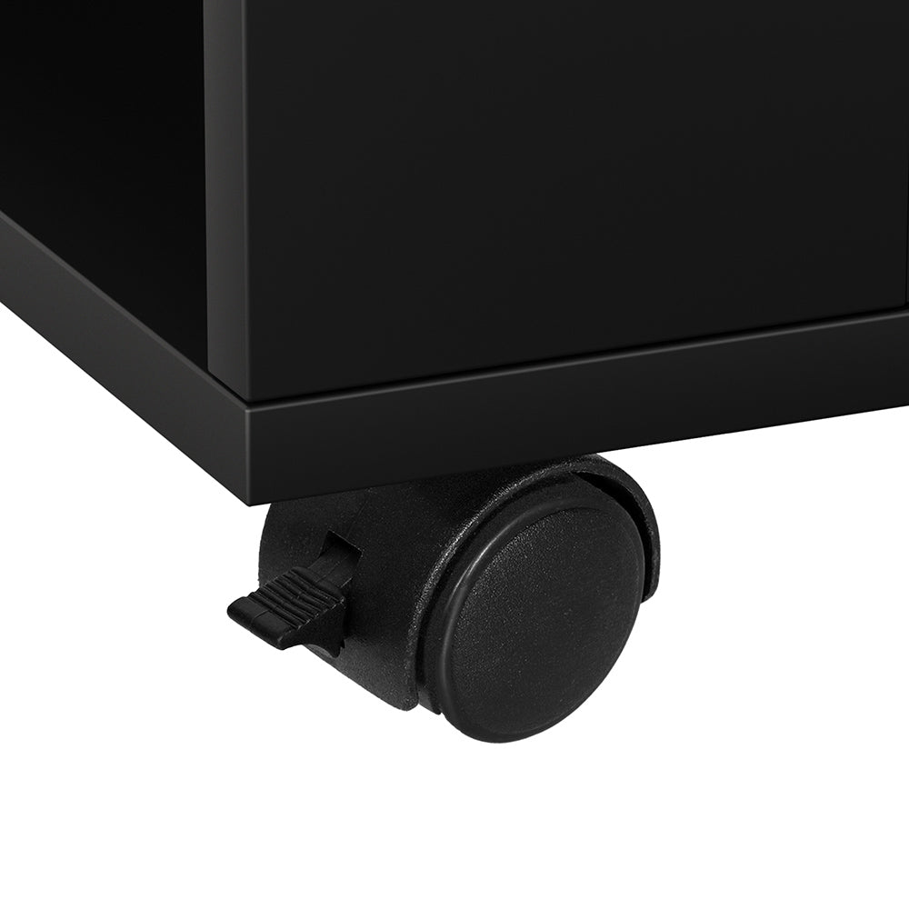 Artiss Bedside Table USB Charging with LED Adjustable Laptop Tray with Anti-Slip Support