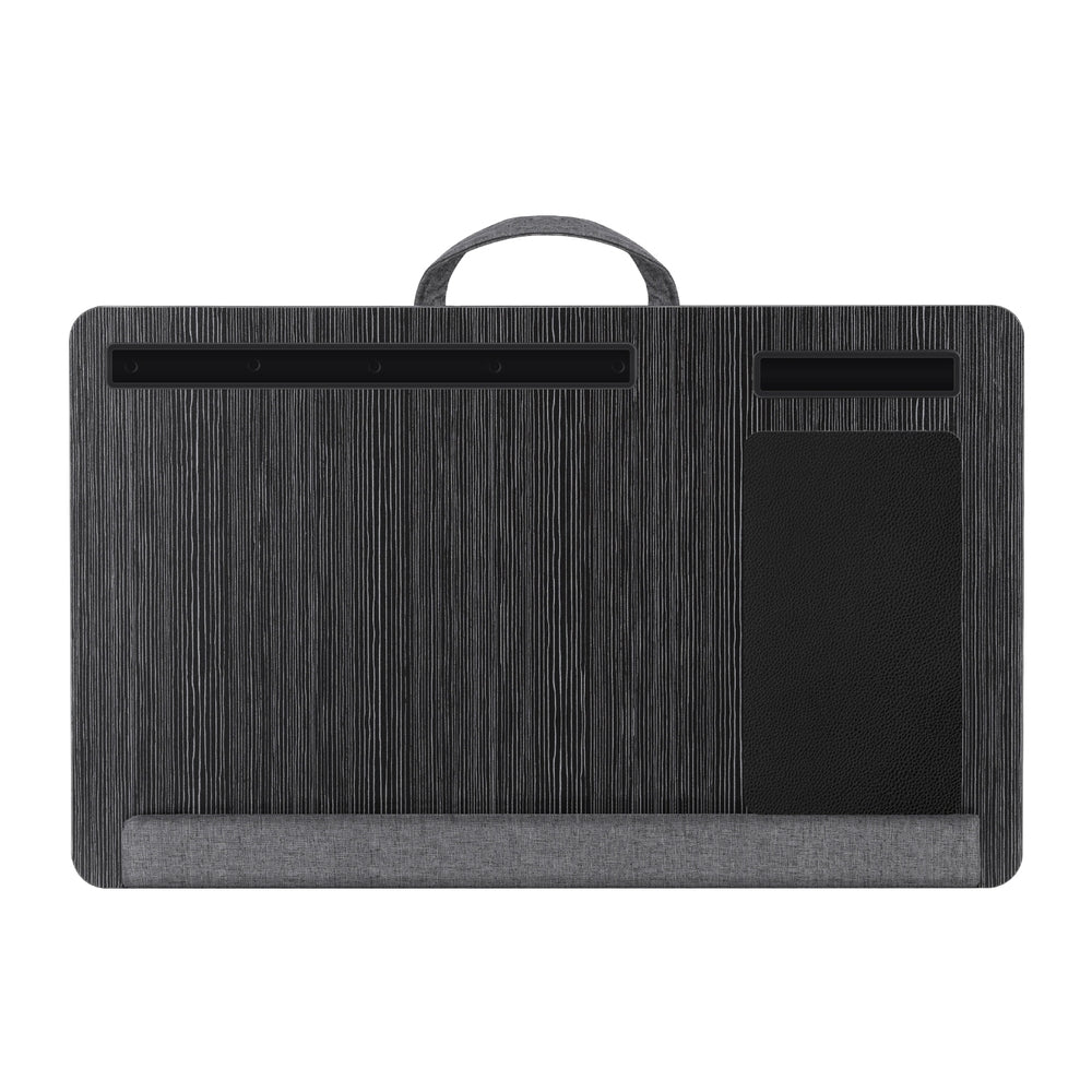 Artiss Lap Desk Laptop Desk Portable w/ Wrist-rest Phone Slot Black/Light Wood 55CM