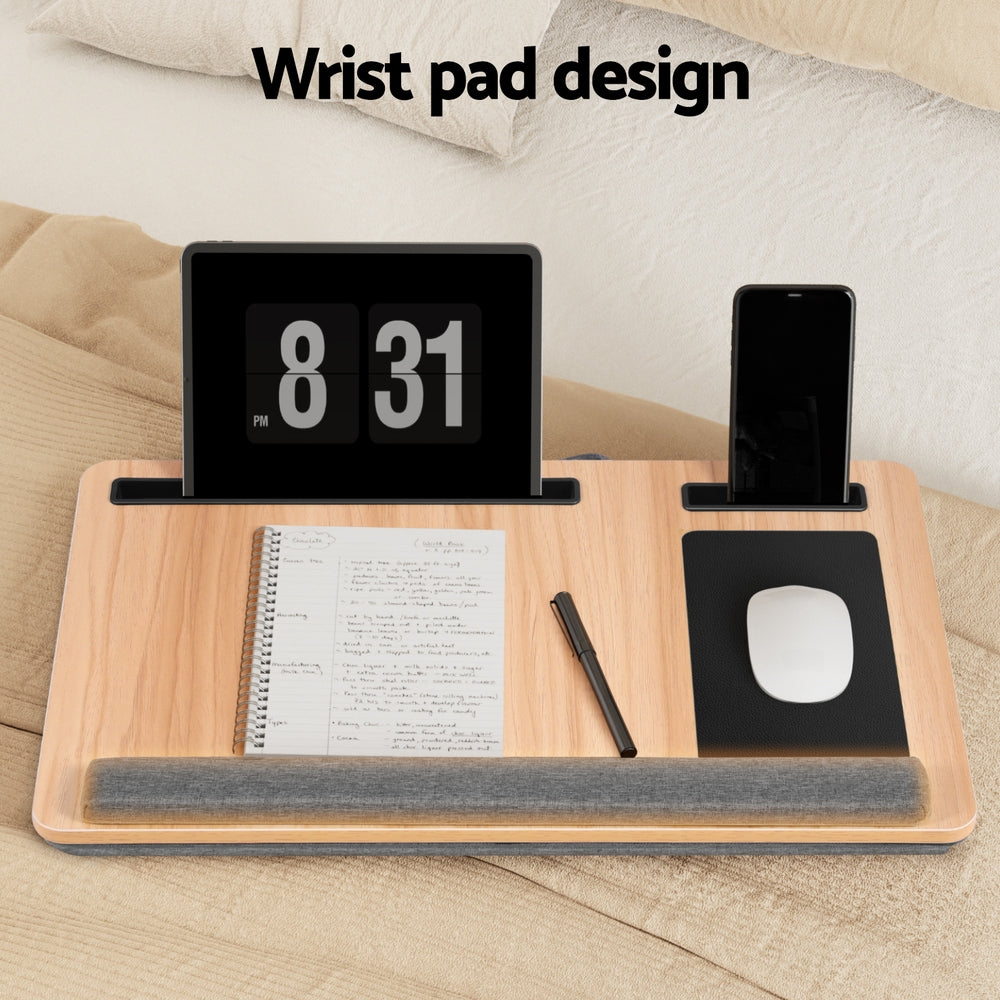 Artiss Lap Desk Laptop Desks Portable w/ Wrist-Rest Phone Slot Mouse Pad 55CM