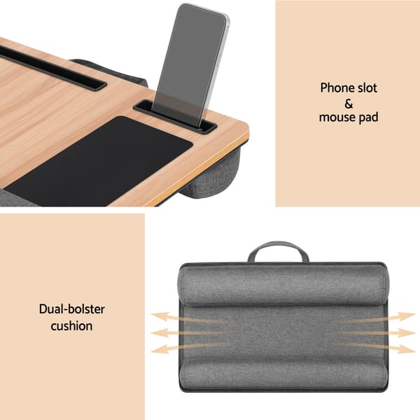 Artiss Lap Desk Laptop Desks Portable w/ Wrist-rest Phone Slot Mouse Pad 55CM