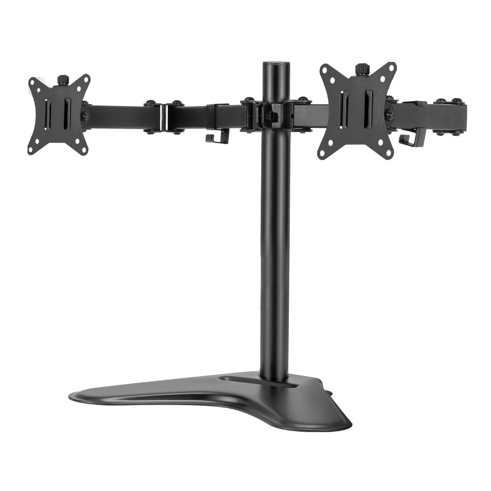 Artiss Fully Adjustable Double Monitor Arm Stand Dual Black