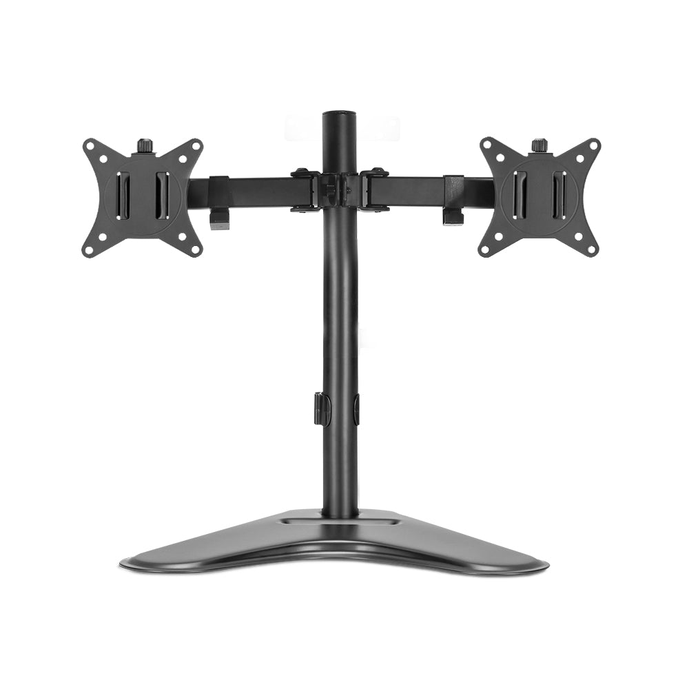 Artiss Fully Adjustable Double Monitor Arm Stand Dual Black