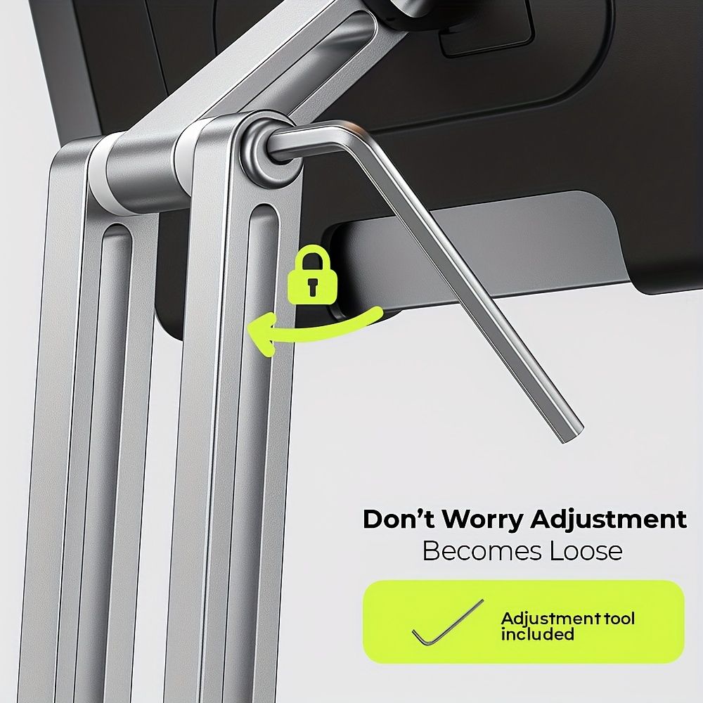 Black Silver Laptop Stand, 360 Degree Rotatable, Ergonomic and Adjustable