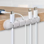 Cable Organizer - Cable Clips for 3/5/7" Cables - Self-Adhesive Cable Clips - White - 3 Pieces