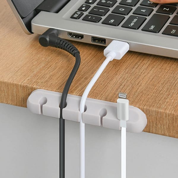 Cable Organizer - Cable Clips for 3/5/7" Cables - Self-Adhesive Cable Clips - White - 3 Pieces