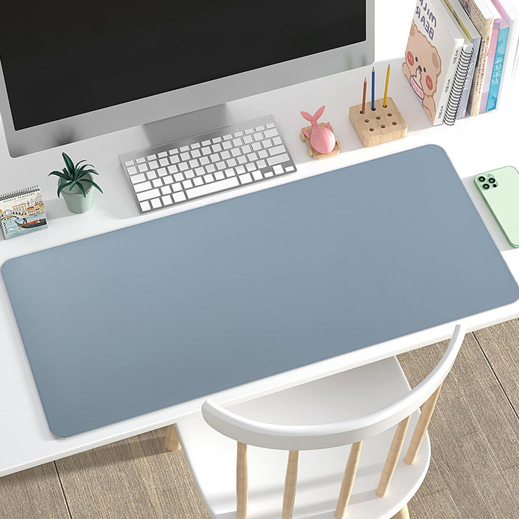 Leather Desk Pad Protector, Office Desk Mat, Large Mouse Pad, Non-Slip PU Leather Desk Blotter, Laptop Desk Pad, Black, 80 x 40 cm