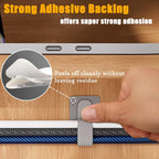 Cable Clips - Cable Organizer - Self-Adhesive - Velcro - Office - Gaming Setup - Gray - 80 Pieces