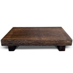 Wooden square storage rack desktop figurine display storage rack display board desktop photography decoration storage board（dark brown）