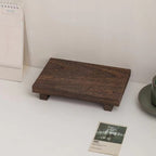 Wooden Square Storage Rack - Desktop - Photography - Figurine Display -  Display Board - Dark Brown
