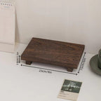 Wooden Square Storage Rack - Desktop - Photography - Figurine Display -  Display Board - Dark Brown