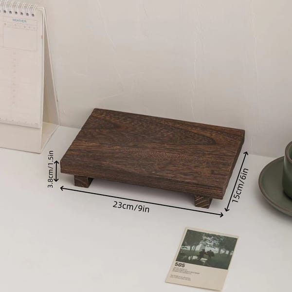 Wooden Square Storage Rack - Desktop - Photography - Figurine Display -  Display Board - Dark Brown
