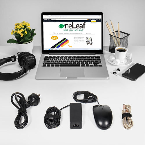 80 Piece Reusable Cable Ties, Black Adjustable 6-Inch Cord Organiser Ties, Multi-Purpose Hook Loop for Organising Home Office