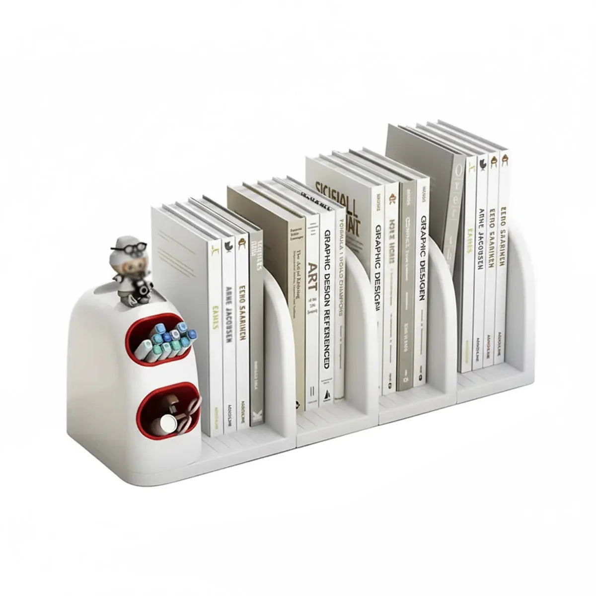 Desktop Storage Organiser With Dividers Pen Holder Home Office School Desk Use - 4-Grid