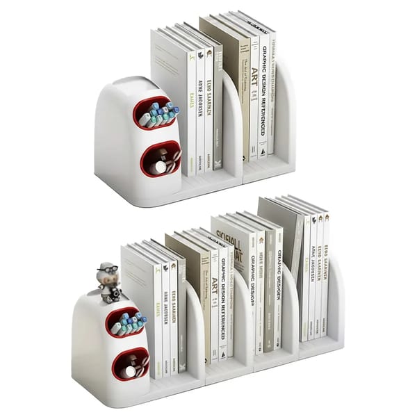 Desktop Storage Organiser With Dividers - Pen Holder - Home Office - School Desk - 4 Grid